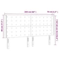 Pikkukuva 6 / 6: Sängyn pääty, jossa LED tummanruskea 203x16x118/128 cm kangas