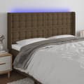 Pikkukuva 1 / 6: Sängyn pääty, jossa LED tummanruskea 203x16x118/128 cm kangas