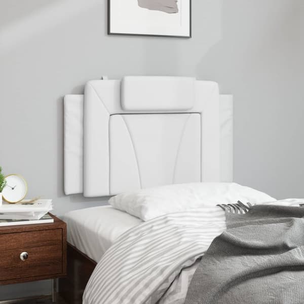 gavlpude 90 cm kunstlæder hvid
