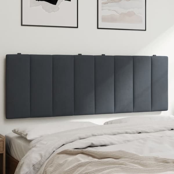 gavlpude 140 cm velour mørkegrå