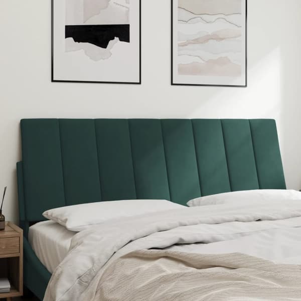 Dyna till huvudgavel mörkgrön 120 cm sammet