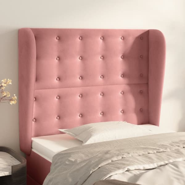 Korvatuki, pinkki, 103x23x118/128 cm, sametti
