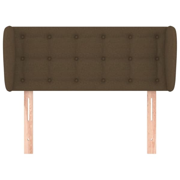 sengegavl med kanter 103x23x78/88 cm stof mørkebrun