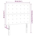 Miniatyrbillede 6 af 6: sengegavl med LED-lys 90x5x118/128 cm stof sort