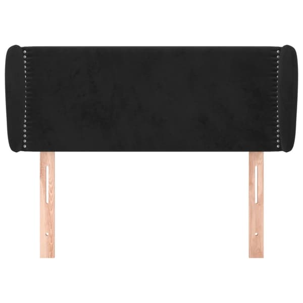 Korvatuki, musta, 83x23x78/88 cm, samettia