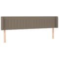 Miniatyrbillede 3 af 6: sengegavl med LED-lys 183x16x78/88 cm stof gråbrun