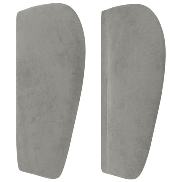 Korvatuki, vaaleanharmaa, 93x23x78/88 cm, samettia