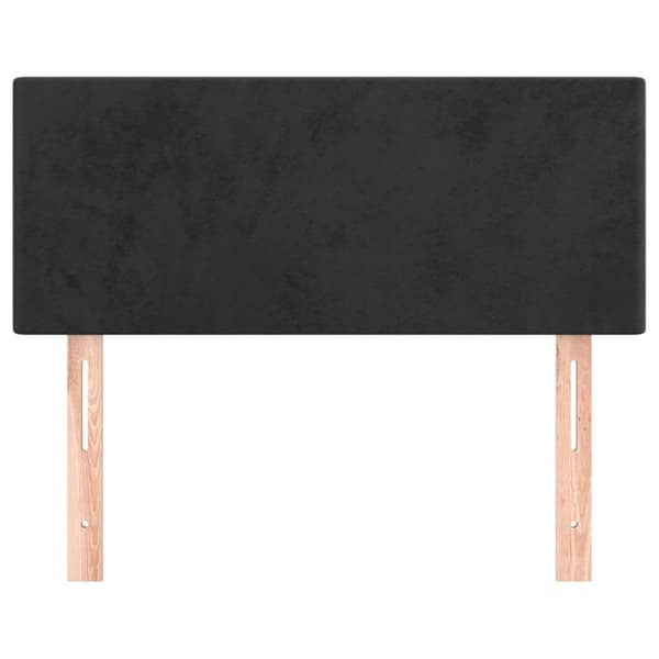 sengegavl 100x5x78/88 cm fløjl sort
