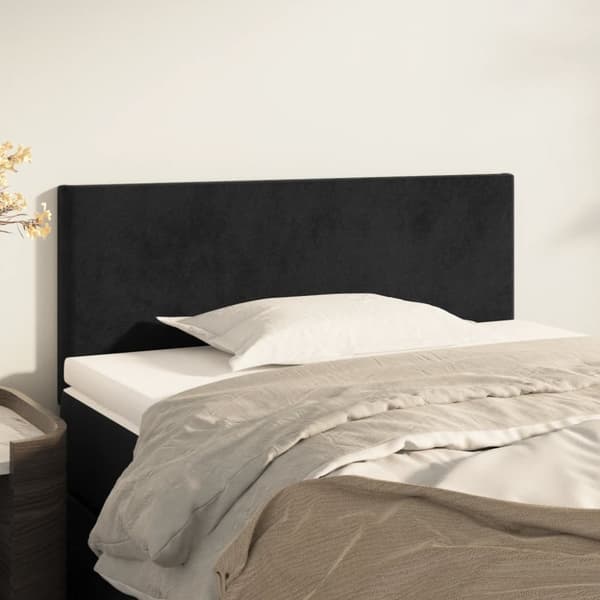 sengegavl 100x5x78/88 cm fløjl sort