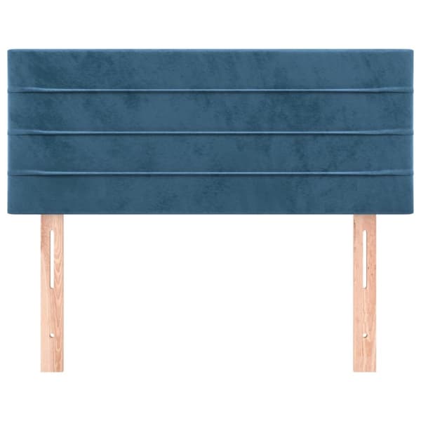sengegavl 100x5x78/88 cm fløjl mørkeblå