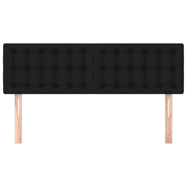 sengegavle 2 stk. 72x5x78/88 cm stof sort
