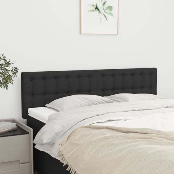 sengegavle 2 stk. 72x5x78/88 cm stof sort