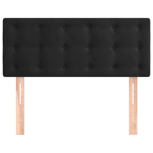 Sänggavel svart 90x5x78/88 cm sammet