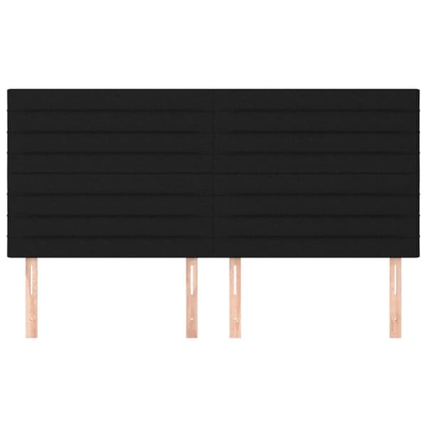 sengegavle 4 stk. 90x5x78/88 cm stof sort