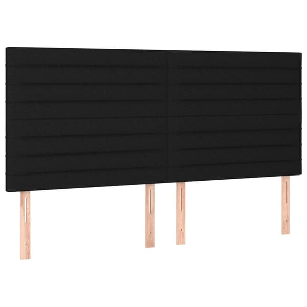 sengegavle 4 stk. 90x5x78/88 cm stof sort