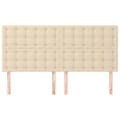 Miniatyrbillede 3 af 8: sengegavle 4 stk. 100x5x78/88 cm stof cremefarvet