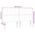 Miniatyrbillede 8 af 8: sengegavle 4 stk. 100x5x78/88 cm stof cremefarvet
