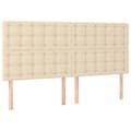 Miniatyrbillede 2 af 8: sengegavle 4 stk. 100x5x78/88 cm stof cremefarvet