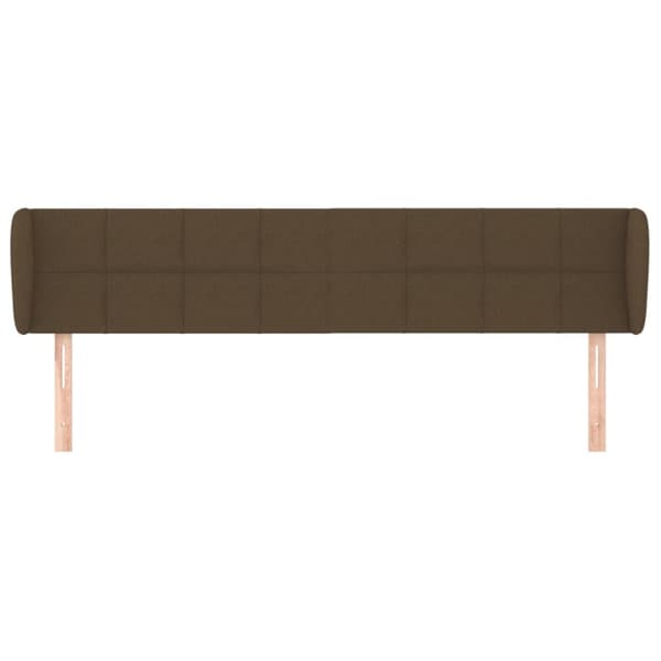 sengegavl med kanter 183x23x78/88 cm stof mørkebrun