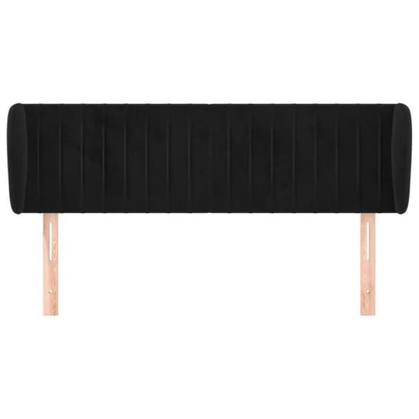 Korvatuki, musta, 147x23x78/88 cm, samettia