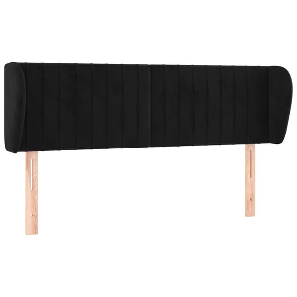 Korvatuki, musta, 147x23x78/88 cm, samettia