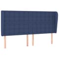 Miniatyrbillede 2 af 9: sengegavl med kanter 183x23x118/128 cm stof blå