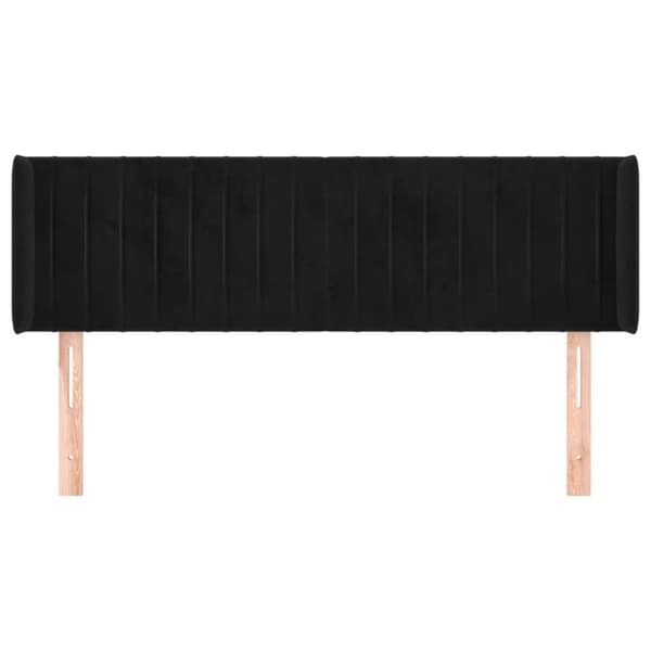 Korvatuki, musta, 147x16x78/88 cm, samettia