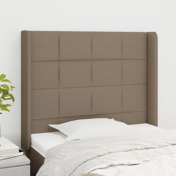 Korvatuki, taupe, 93x16x118/128 cm, kangas