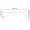 Miniatyrbillede 6 af 6: sengegavl med LED-lys 160x5x78/88 cm velour lyserød
