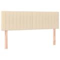 Miniatyrbillede 4 af 6: sengegavl med LED-lys 144x5x78/88 cm stof cremefarvet