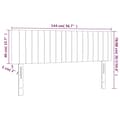 Miniatyrbillede 6 af 6: sengegavl med LED-lys 144x5x78/88 cm stof cremefarvet