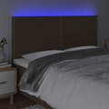 Pikkukuva 3 / 6: Sängyn pääty, jossa LED tummanruskea 200x5x118/128 cm kangas