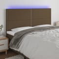 Pikkukuva 1 / 6: Sängyn pääty, jossa LED tummanruskea 200x5x118/128 cm kangas