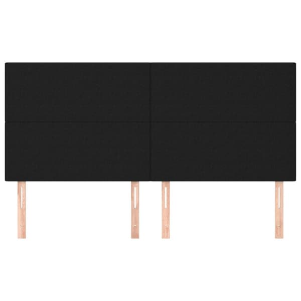 sengegavle 4 stk. 80x5x78/88 cm stof sort