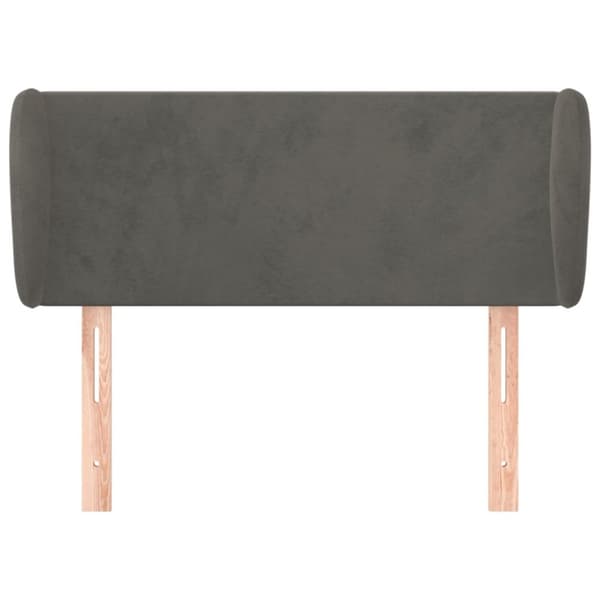 Korvatuki, tummanharmaa, 83x23x78/88 cm, samettia