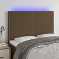 Pikkukuva 1 / 6: Sängyn pääty, jossa LED tummanruskea 144x5x118/128 cm kangas