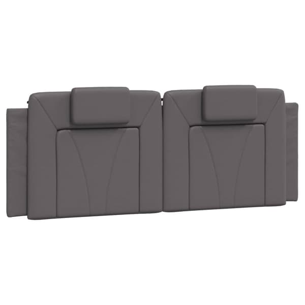 gavlpude 120 cm kunstlæder grå