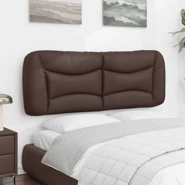 gavlpude 140 cm kunstlæder brun