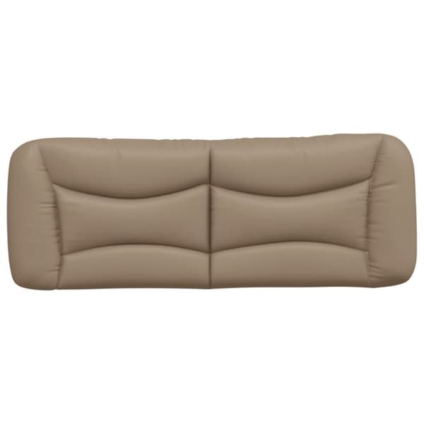 gavlpude 120 cm kunstlæder cappuccinofarvet