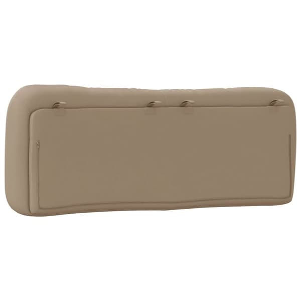 gavlpude 120 cm kunstlæder cappuccinofarvet