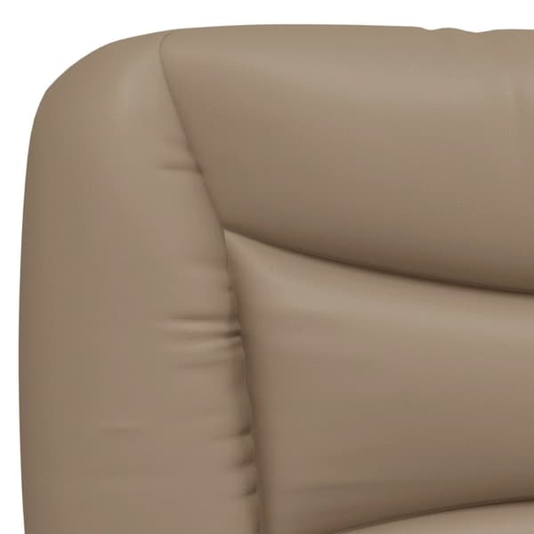 gavlpude 120 cm kunstlæder cappuccinofarvet