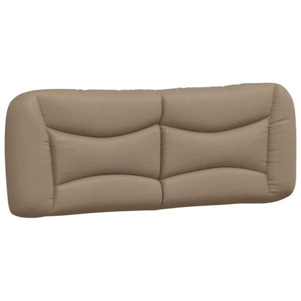 gavlpude 120 cm kunstlæder cappuccinofarvet