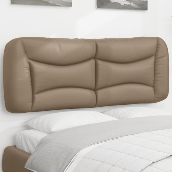 gavlpude 120 cm kunstlæder cappuccinofarvet