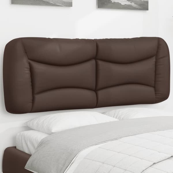 gavlpude 120 cm kunstlæder brun