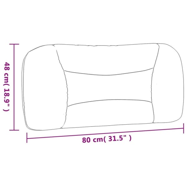 gavlpude 80 cm kunstlæder sort