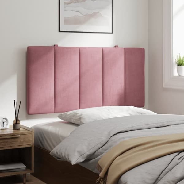 Dyna till huvudgavel rosa 100 cm sammet