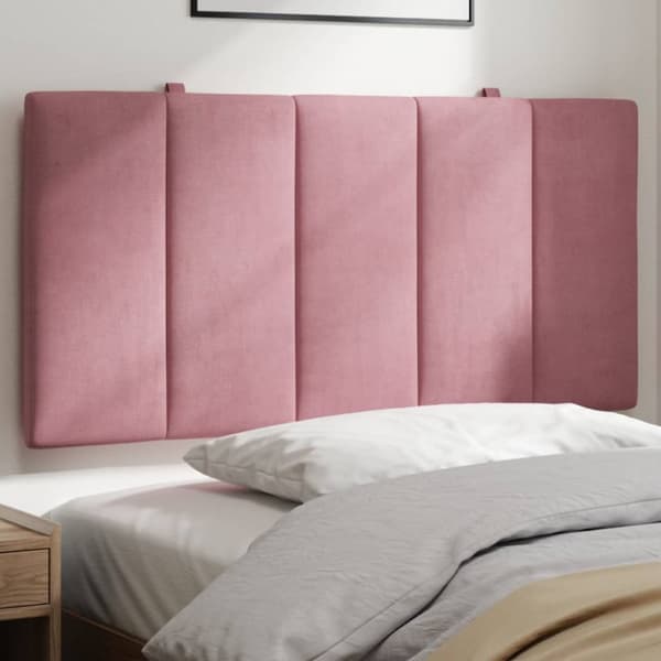Dyna till huvudgavel rosa 100 cm sammet