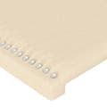 Miniatyrbillede 5 af 6: sengegavl med LED-lys 200x5x118/128 cm stof Cremefarvet