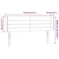 Miniatyrbillede 6 af 6: sengegavl med LED-lys 147x16x78/88 cm fløjl sort