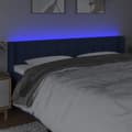 Pikkukuva 4 / 6: Sänggavel LED blå 183x16x78/88 cm tyg